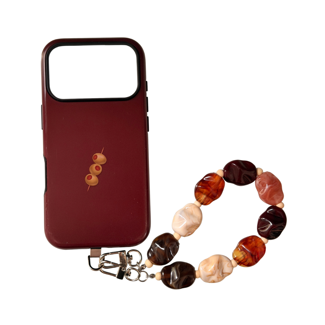 003 - ESPRESSO, IVORY, AMBER, DUSTY ROSE PHONE CHARM
