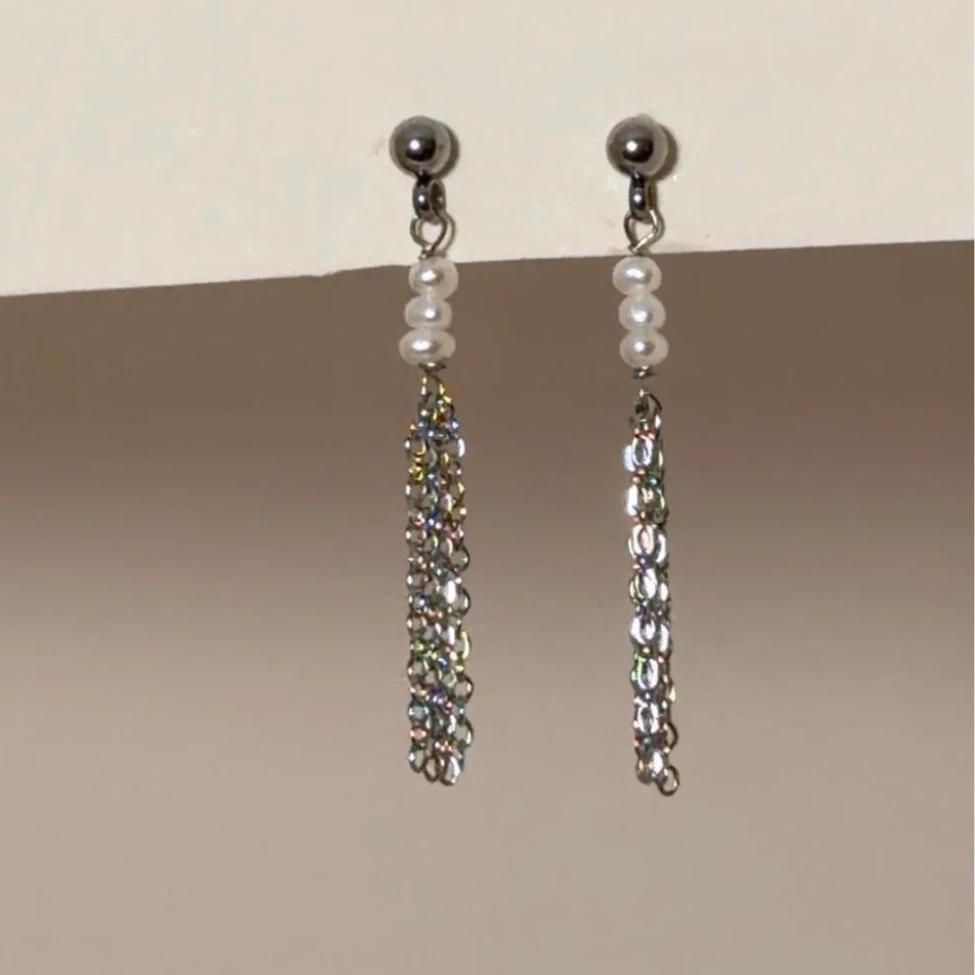 Stacked Tassel Dangle Earring