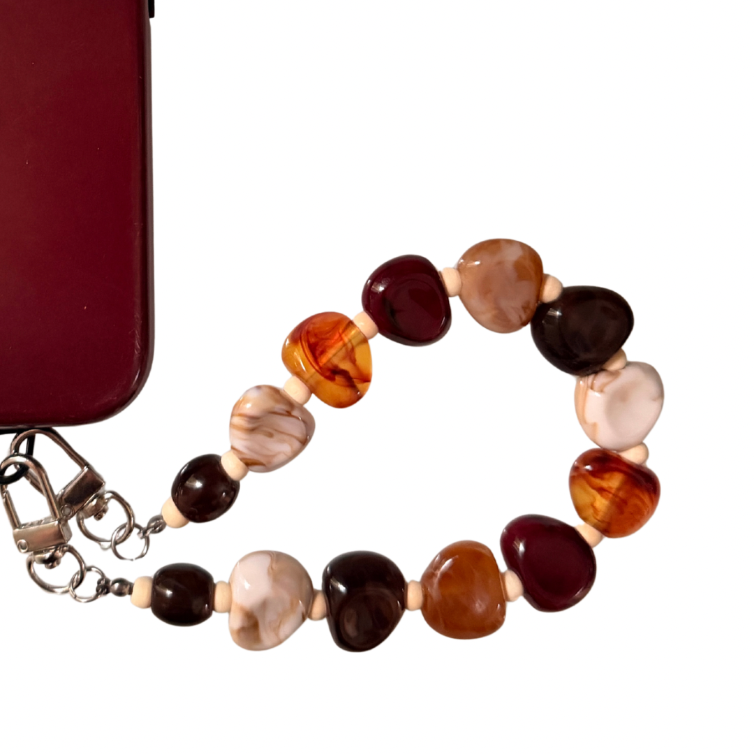 009 - ESPRESSO, AMBER, TOFFEE, DARK CHERRY, IVORY PHONE CHARM