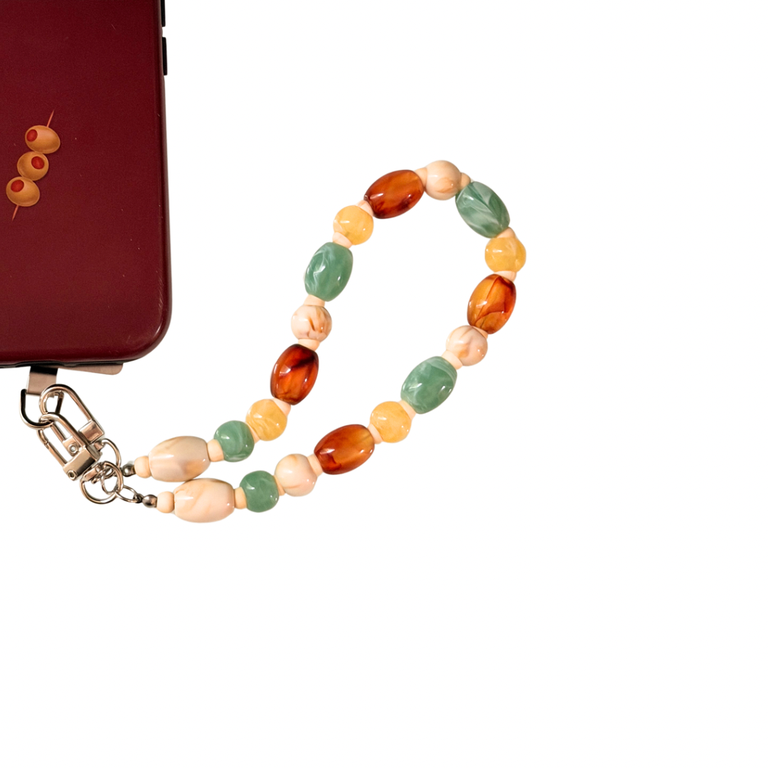 008 - SEA GLASS, AMBER, IVORY, HONEY PHONE CHARM