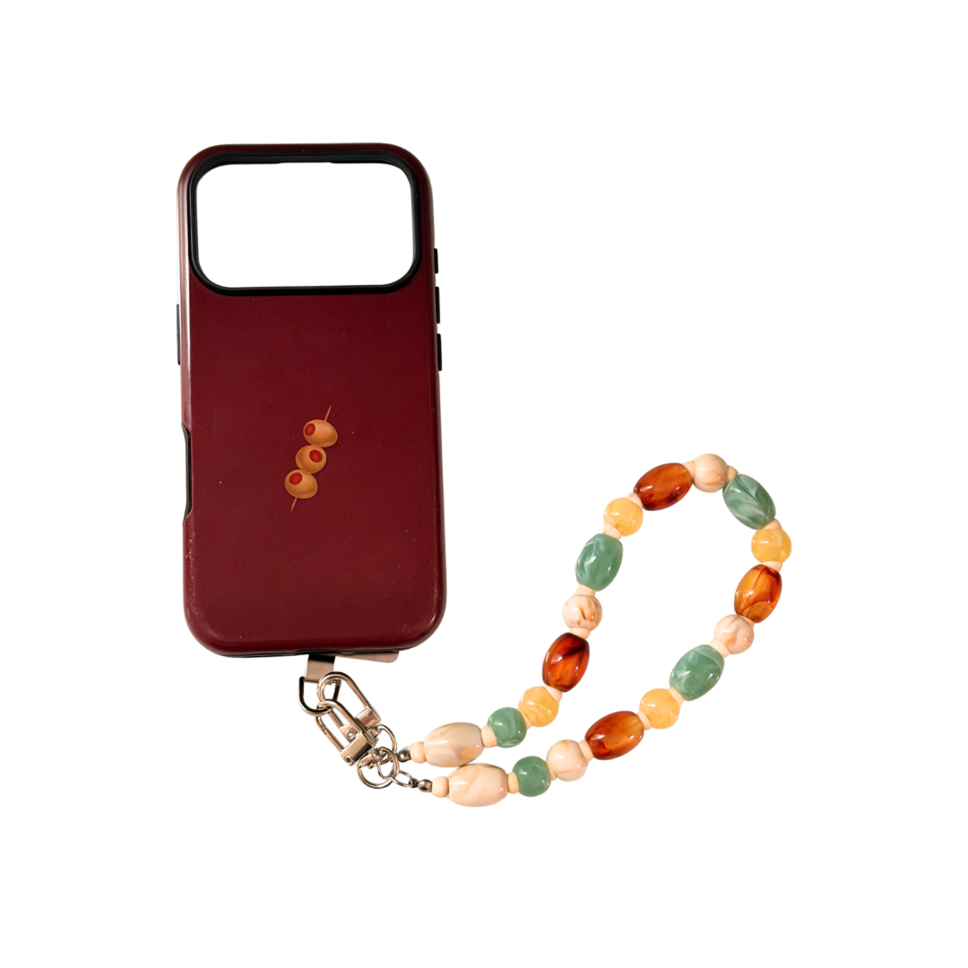 008 - SEA GLASS, AMBER, IVORY, HONEY PHONE CHARM