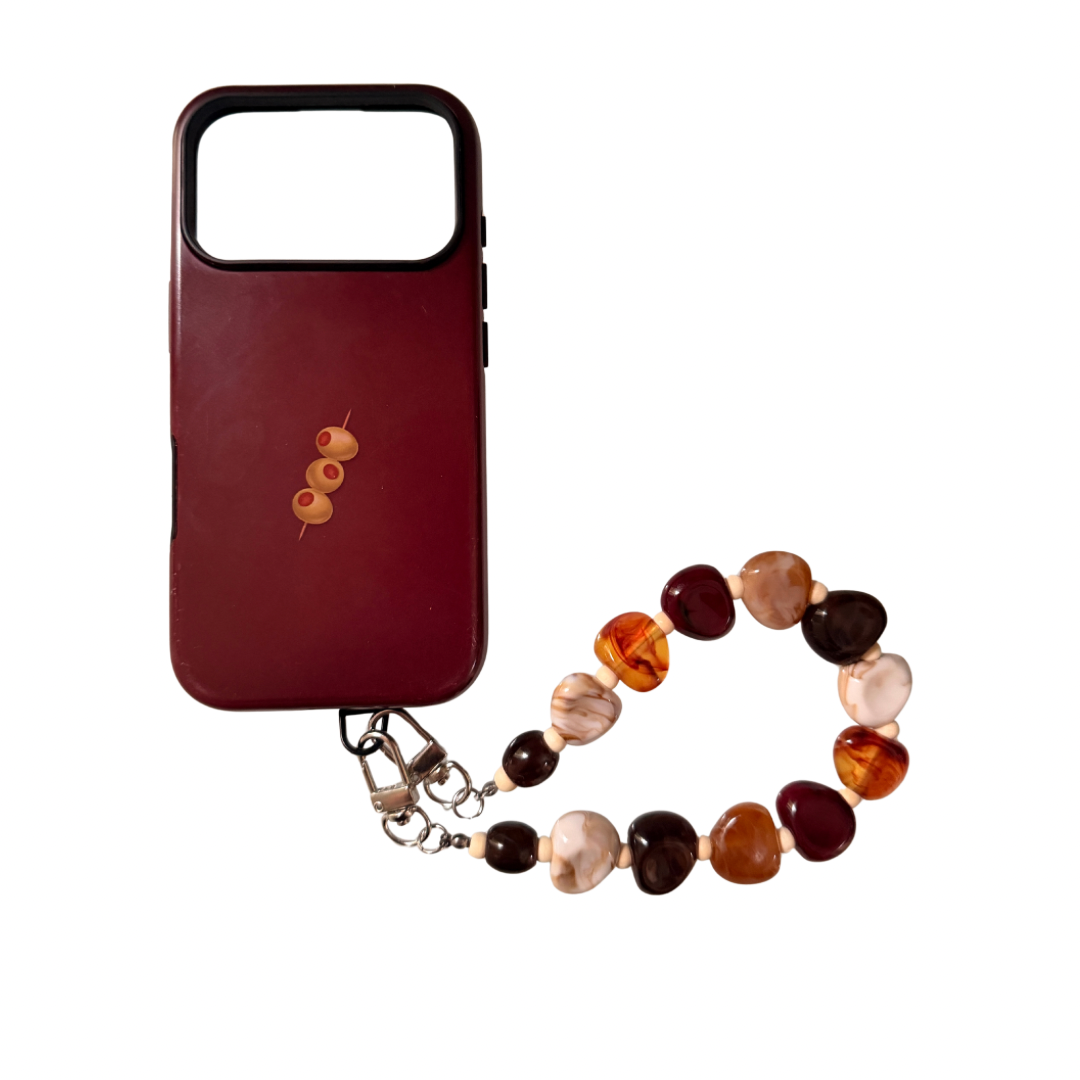 009 - ESPRESSO, AMBER, TOFFEE, DARK CHERRY, IVORY PHONE CHARM
