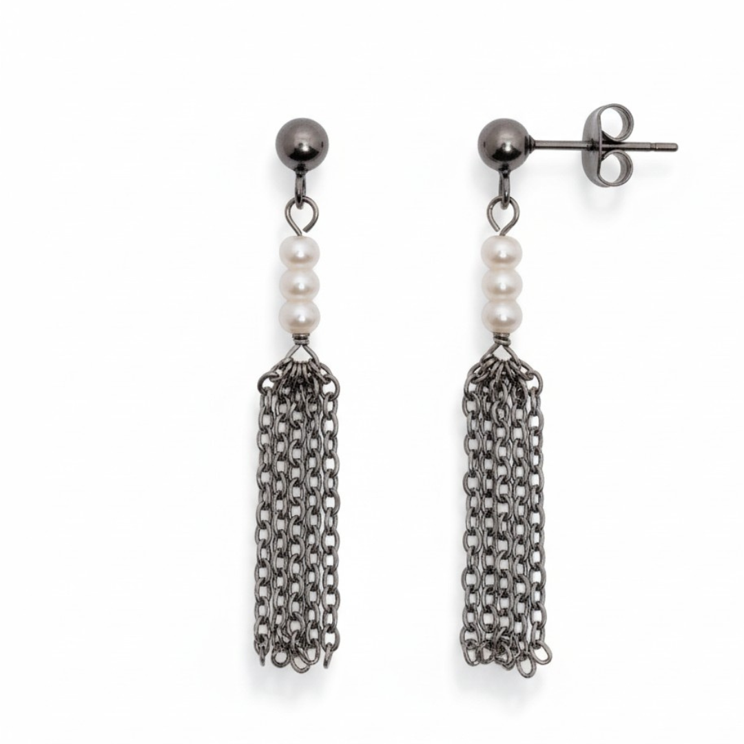 Stacked Tassel Dangle Earring